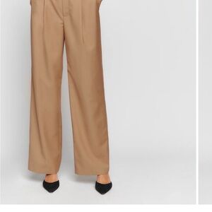 Reformation Tan Wide-Leg Women's Pants
